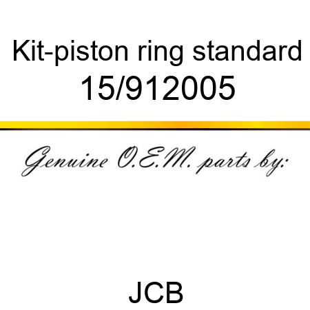 Kit-piston ring, standard 15/912005