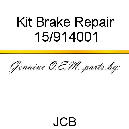 Kit, Brake Repair 15/914001