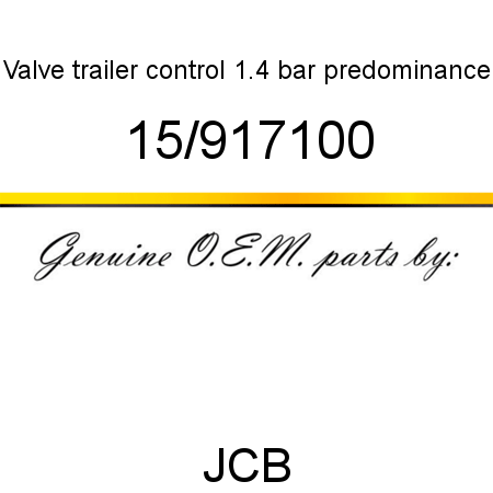 Valve, trailer control, 1.4 bar predominance 15/917100