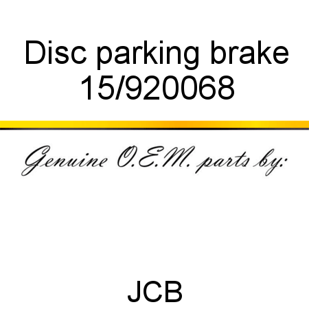 Disc, parking brake 15/920068