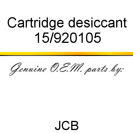 Cartridge, desiccant 15/920105