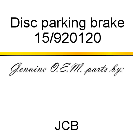 Disc, parking brake 15/920120