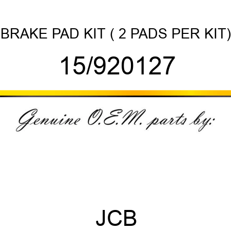 BRAKE PAD KIT ( 2 PADS PER KIT) 15/920127