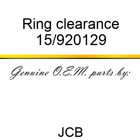 Ring clearance 15/920129