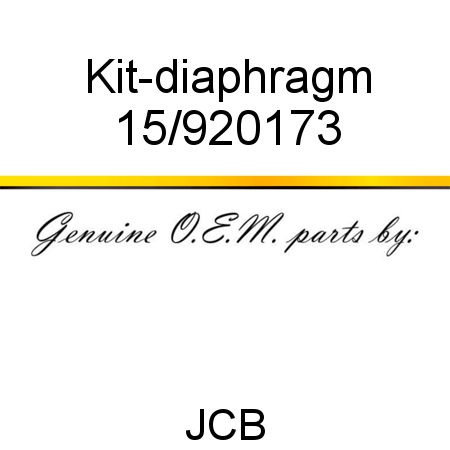 Kit-diaphragm 15/920173