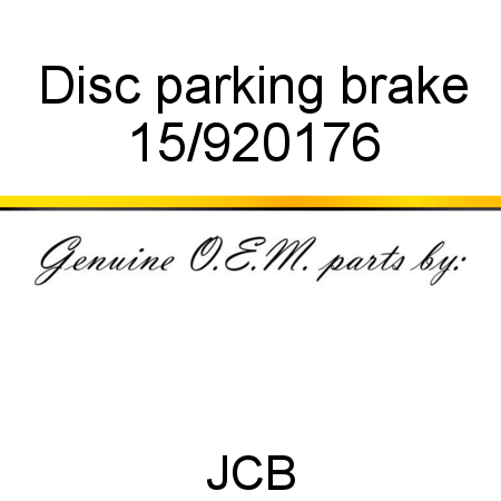 Disc, parking brake 15/920176