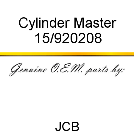 Cylinder, Master 15/920208