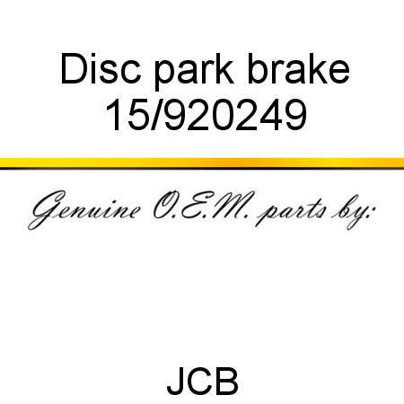 Disc, park brake 15/920249