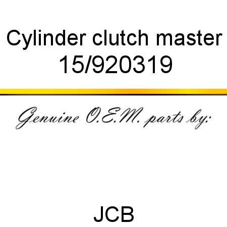 Cylinder, clutch master 15/920319