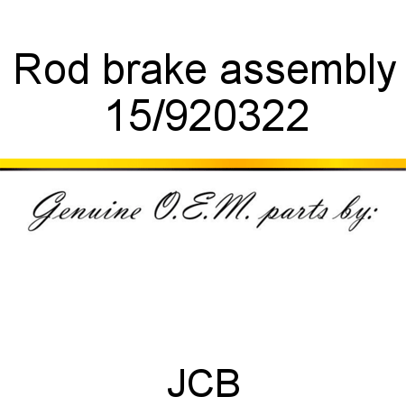 Rod, brake, assembly 15/920322