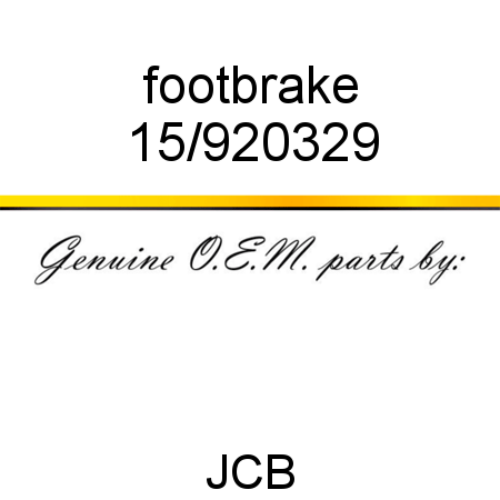 footbrake 15/920329