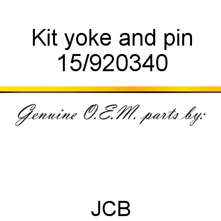 Kit, yoke and pin 15/920340