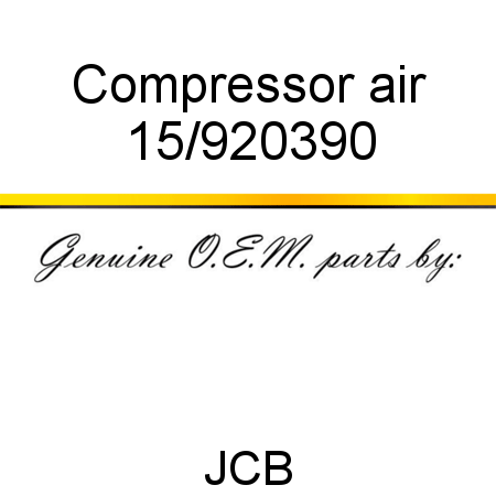 Compressor, air 15/920390