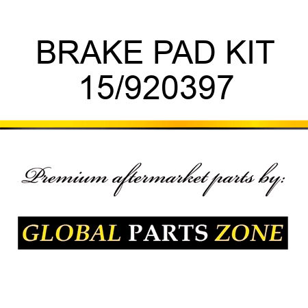 BRAKE PAD KIT 15/920397