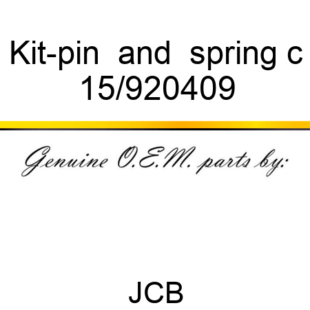 Kit-pin & spring c 15/920409