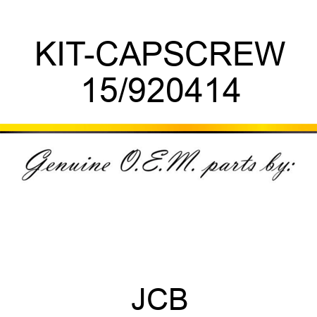 KIT-CAPSCREW 15/920414