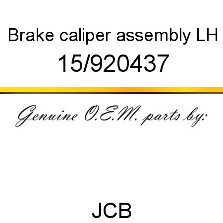 Brake, caliper assembly LH 15/920437