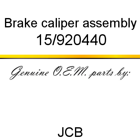 Brake, caliper assembly 15/920440