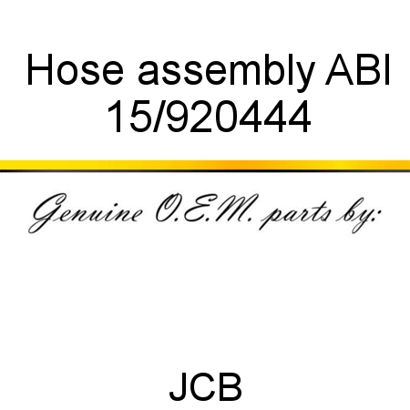 Hose, assembly ABI 15/920444