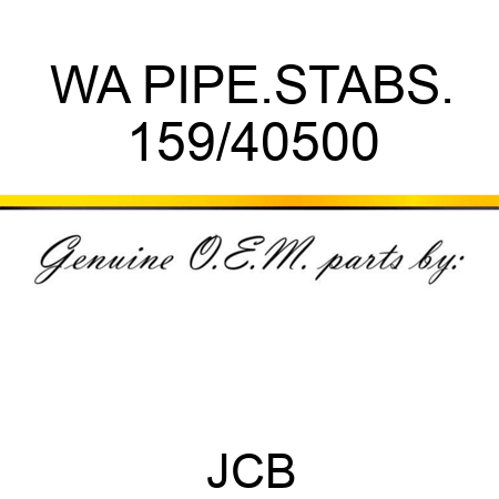 WA PIPE.STABS. 159/40500
