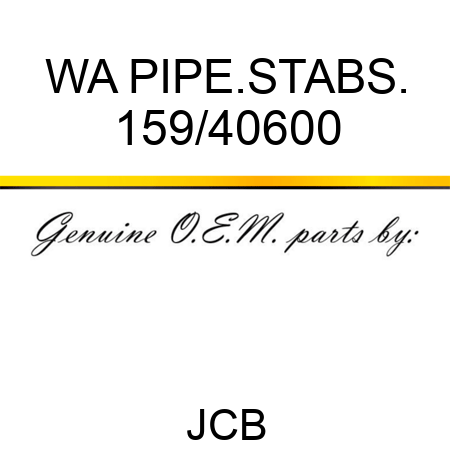 WA PIPE.STABS. 159/40600