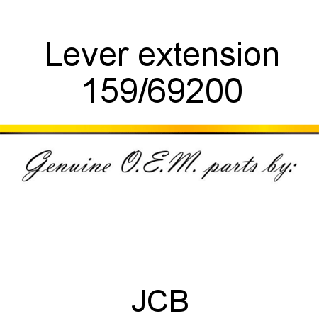 Lever, extension 159/69200