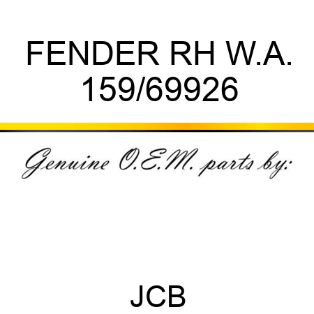 FENDER RH W.A. 159/69926