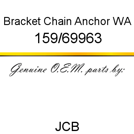 Bracket, Chain Anchor WA 159/69963