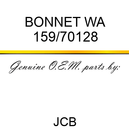 BONNET WA 159/70128
