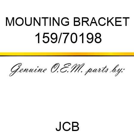 MOUNTING BRACKET 159/70198