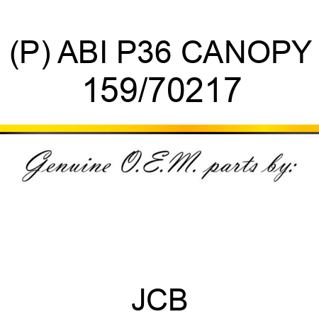 (P) ABI P36 CANOPY 159/70217