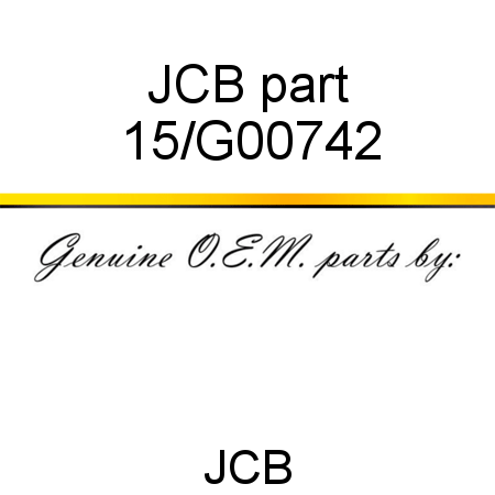 JCB part 15/G00742