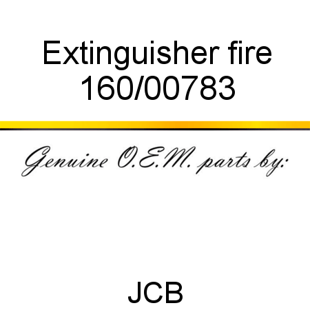 Extinguisher, fire 160/00783