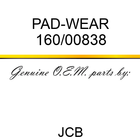 PAD-WEAR 160/00838