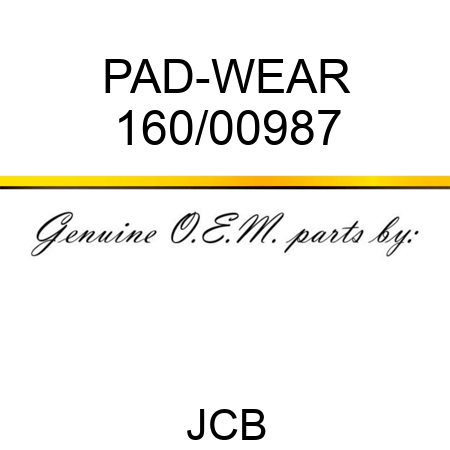 PAD-WEAR 160/00987