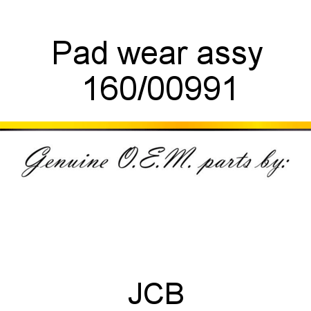 Pad, wear assy 160/00991