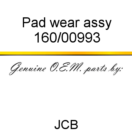 Pad, wear assy 160/00993