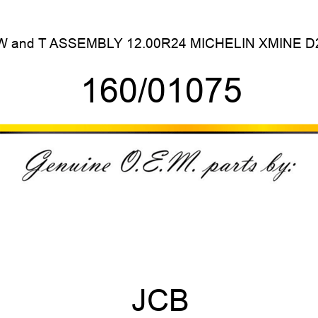 W&T ASSEMBLY 12.00R24 MICHELIN XMINE D2 160/01075