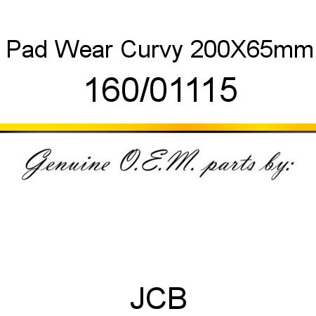 Pad, Wear Curvy, 200X65mm 160/01115