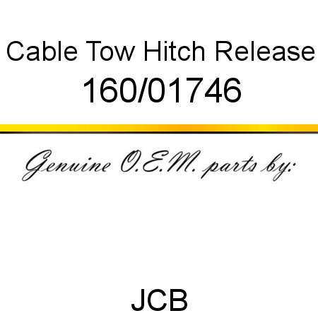 Cable, Tow Hitch Release 160/01746