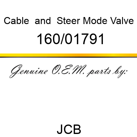 Cable, & Steer Mode Valve 160/01791