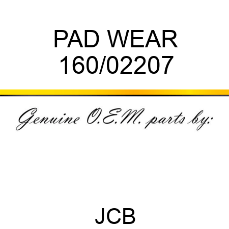PAD WEAR 160/02207