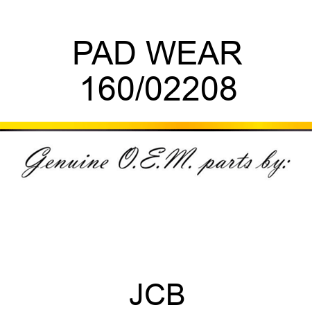 PAD WEAR 160/02208
