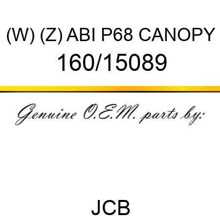 (W) (Z) ABI P68 CANOPY 160/15089