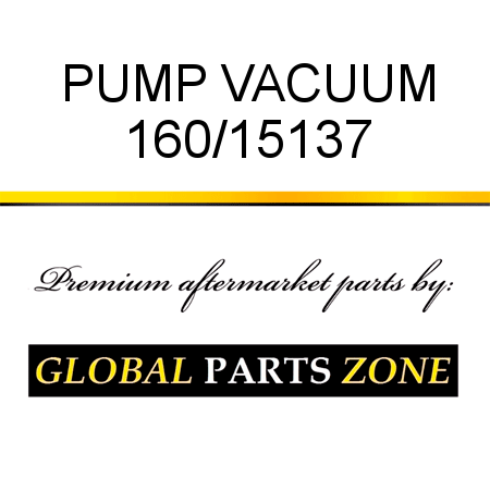 PUMP VACUUM 160/15137