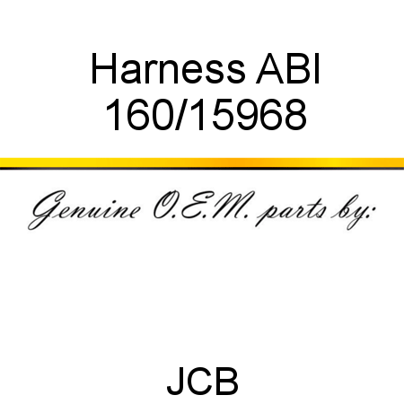 Harness, ABI 160/15968