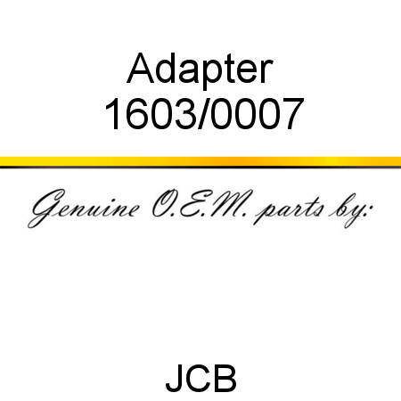 Adapter 1603/0007