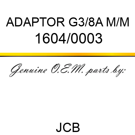 ADAPTOR G3/8A M/M 1604/0003