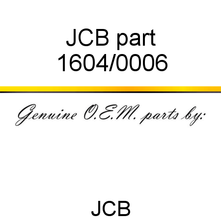 JCB part 1604/0006