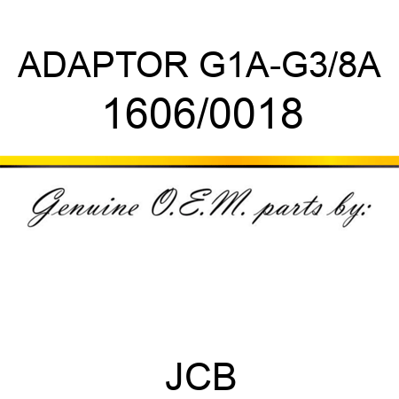 ADAPTOR G1A-G3/8A 1606/0018